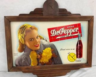 FRAMED DR. PEPPER CB W/ LADY