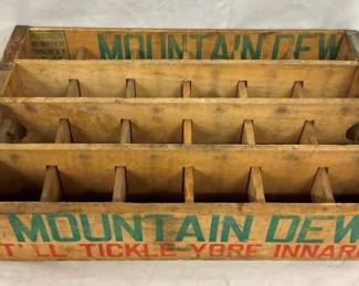 24 BOTTLE WOODEN MOUTAIN DEW CRATE