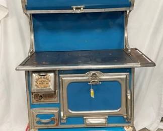 ORNATE KARR BLUE ENAMEL COOKSTOVE