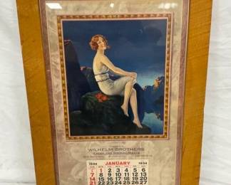 1934 WILHELM BROTHERS CALENDAR