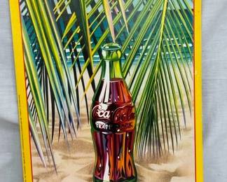 1984 COCA COLA CB W/ BOTTLE 16X19 1/2