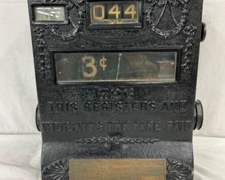 EARLY CAST OHMER CAR REGISTER CO. METER