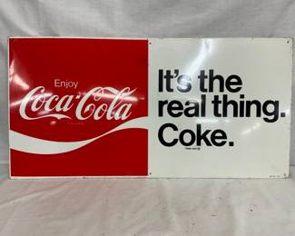 ENJOY COCA-COLA ITS THE REAL THING SIGN