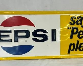 1955 SST EMB. SAY PEPSI PLEASE SIGN