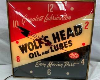 15IN WOLFS HEAD CONTEMPORARY CLOCK