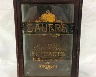 SAUERS FLAVORING EXTRACTS CABINET