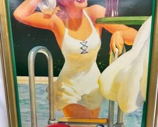 LADY IN POOL 43 1/2X27