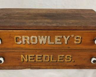 CROWLEYS OAK NEEDLES CABINET