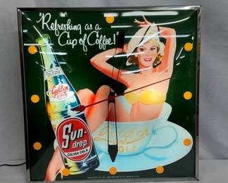 16IN GOLDEN COLA CLOCK
