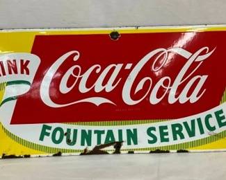 SSP COKE FOUNTAIN SERVICE SIGN