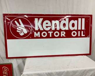 SST EMB. KENDALL MOTOR OIL SIGN