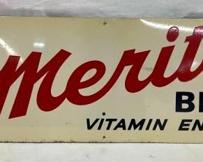 SST EMB. 1953 MERITA BREAD SIGN