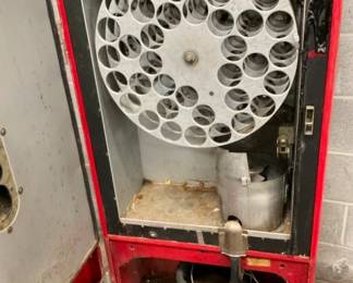 INSIDE VIEW  COCA-COLA VENDING MACHINE 