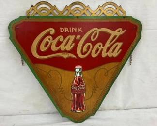 WOODEN KAY COCA COLA SWINGER SIGN