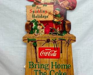1956 COKE CHRISTMAS CB EASEL BACK