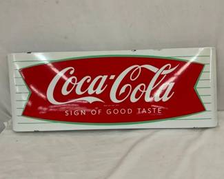 PORC. COCA COLA FISHTAIL SLED SIGN