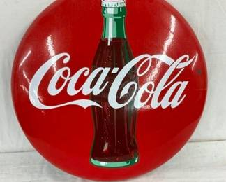 24IN PORC. COCA COLA BUTTON W/ BOTTLE