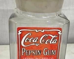 ORIG. COKE GUM JAR W/ MODERN LABEL