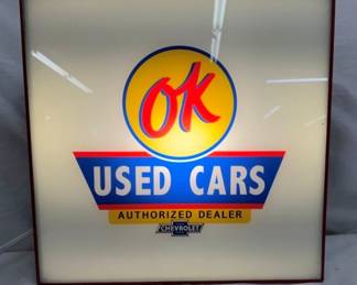 15IN OK USED CARS CONTEMPORARY CLOCK