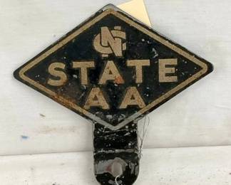 STATE AA NC TAG TOPPER