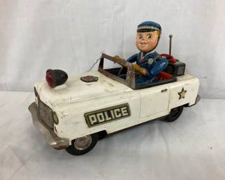 TIN LITHO FRICTION POLICE CAR