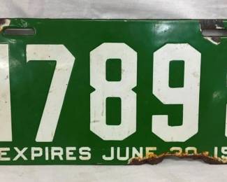 PORC. 1915 NC LIC. TAG