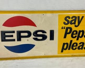 1965 SST EMB. SAY PEPSI PLEASE SIGN