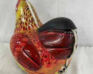 BACK VIEW "HEN LAYING EGGS"