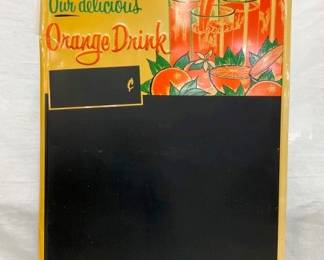 SST EMB. ORANGE DRINK MENU SIGN