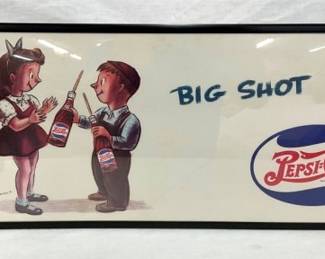 FRAMED PEPSI DOUBLE DOT CB BIG SHOT!