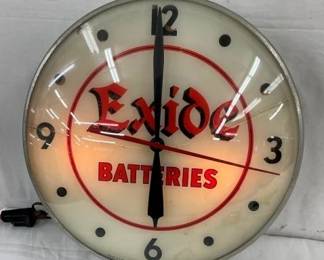 15IN PAM EXIDE BATTERIES CLOCK
