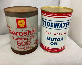 1QT TIDEWATER AERO SHELL CANS