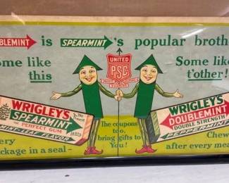 FRAMED WRIGLEYS SPEARMINT CB