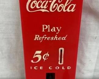 VINTAGE COCA COLA BANK W/ MINI BOTTLES