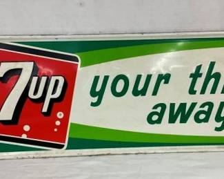 1963 SST EMB. 7UP YOUR THIRST AWAY SIGN