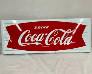 PORC. COKE FISHTAIL SLED SIGN
