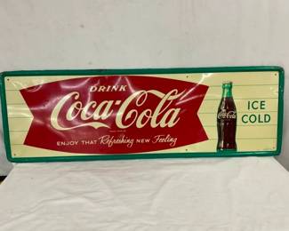 1962 SST COKE FISHTAIL SIGN W/ BOTTLE