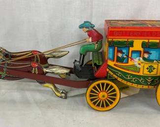 TIN LITHO WIND UP BUTTERFIELD STAGE LINE