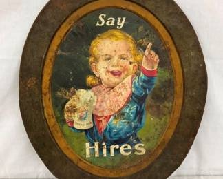 1905 TIN LITHO HIRES TRAY