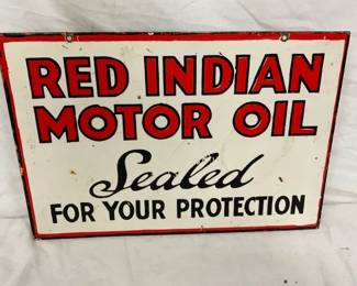 DSP RED INDIAN MOTOR OIL SIGN
