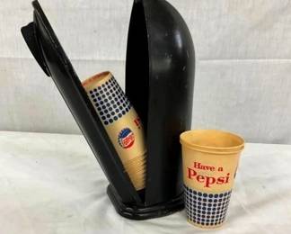 RARE DECO LILY-TULIP CUP DISPENSER