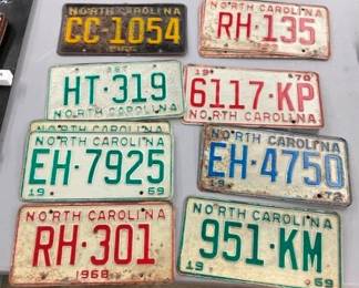 VARIOUS NC LIC. TAGS