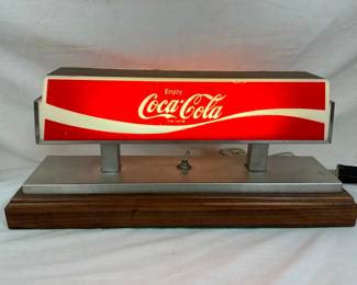 ENJOY COCA-COLA LIGHTED COUNTER TOP SIGN