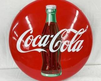 24IN PORC. COCA COLA BUTTON W/ BOTTLE