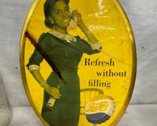 EARLY PEPSI BLACK AMERICAN EASEL BACK