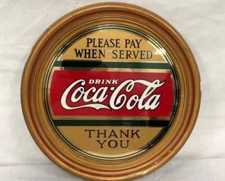 14 1/2IN THANK YOU COKE GLASS SIGN