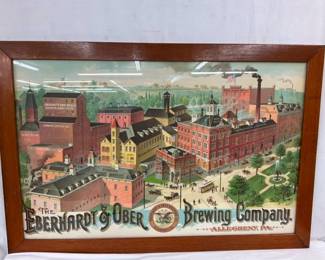 FRAMED EBERHARDT BREWING CO. CB