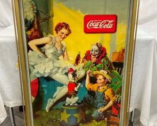 COCA COLA CB W/ CLOWN FRAMED