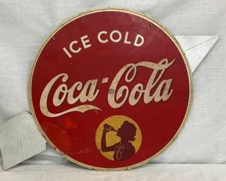 KAY WOODEN COKE ARROW SIGN
