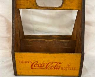 OTHERSIDE VIEW WOODEN COCA-COLA CARRIER 